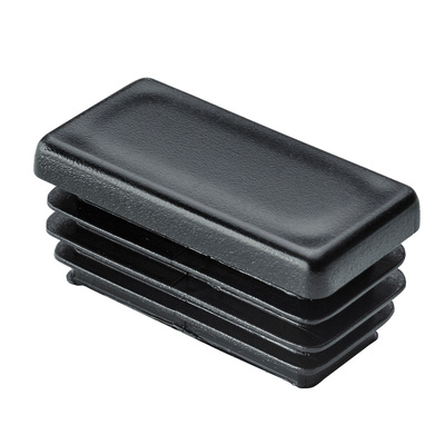 Push in glider for rectangular tube, 40 x 20 mm, plastic, black