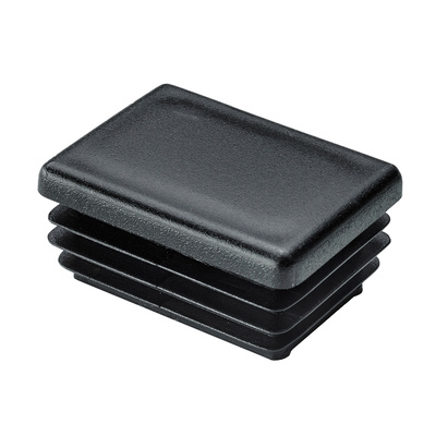 Push in glider for rectangular tube, 40 x 30 mm, plastic, black