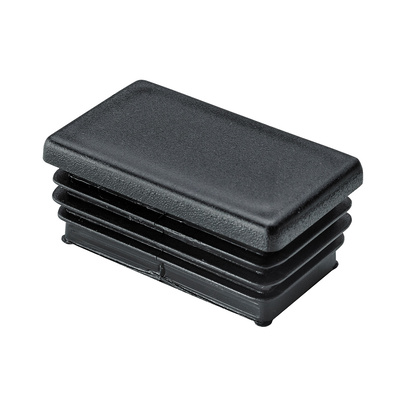 Push in glider for rectangular tube, 50 x 30 mm, plastic, black