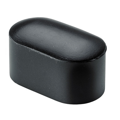 Capuchon pour pieds pour tubes ovales, 38 x 20 mm, Plastique, noir