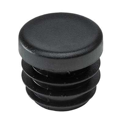 Push in glider for round tubes, Ø 18 mm, plastic, black