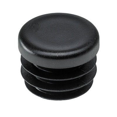 Push in glider for round tubes, Ø 20 mm, plastic, black