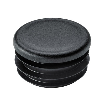 Push in glider for round tube, Ø 40 mm, plastic, black