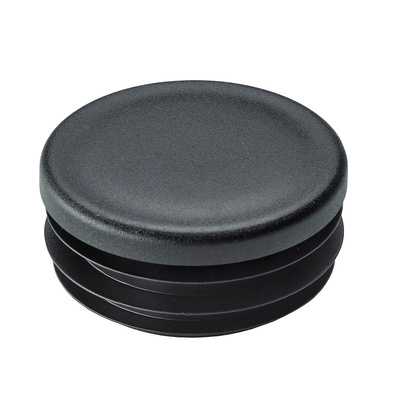 Push in glider for round tube, Ø 45 mm, plastic, black