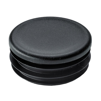 Push in glider for round tube, Ø 50 mm, plastic, black