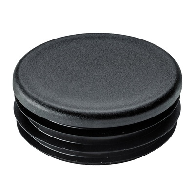 Push in glider for round tube, Ø 60 mm, plastic, black