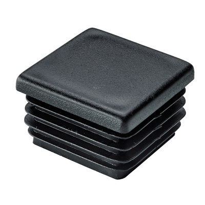 Push in glider for rectangular tube, 35 x 35 mm, plastic, black