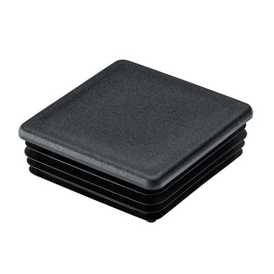 Push in glider for rectangular tube, 80 x 80 mm, plastic, black