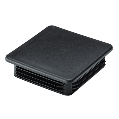 Push in glider for rectangular tube, 100 x 100 mm, plastic, black