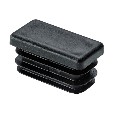 Push in glider for rectangular tube, 30 x 15 mm, plastic, black