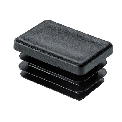 Push in glider for rectangular tube, 30 x 20 mm, plastic, black