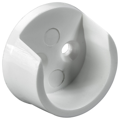 Pour tubes de penderie ronds, Ø 25 mm, Plastique blanc