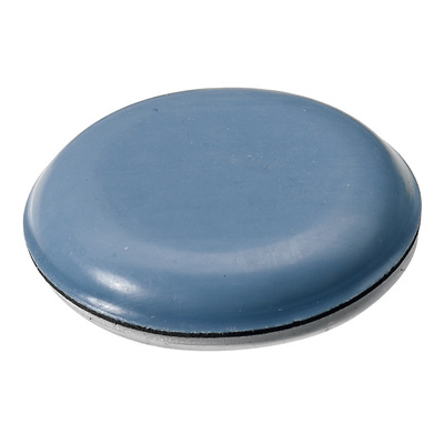 Self adhesive multi purpose glides, Ø 40 x 5,5 mm, polytetrafluoroethylene, blue, grey
