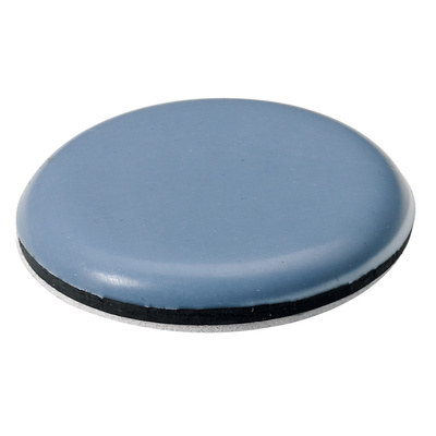 Self adhesive multi purpose glides, Ø 50 x 6 mm, polytetrafluoroethylene, blue, grey