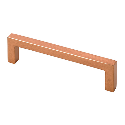 Furniture Handle, ◘──◘ 96 mm, 105 x 8 x 28 mm, aluminium, brushed copper look