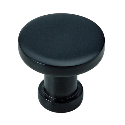 Furniture knob, Ø 26 x 24 mm, aluminium, black