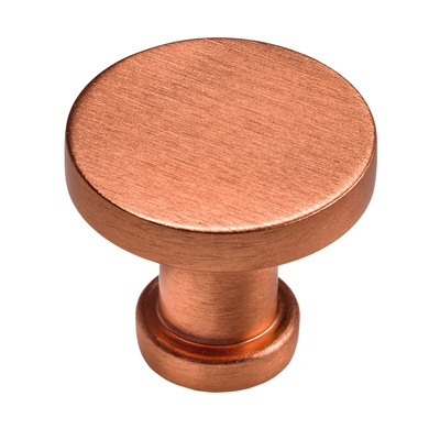 Furniture knob, Ø 26 x 24 mm, aluminium, brushed copper look