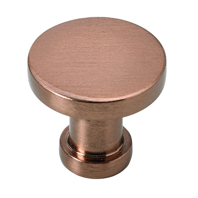 Furniture knob, Ø 26 x 24 mm, aluminium, brushed, pink