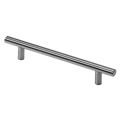 Poignée de meuble, ◘──◘ 128 mm, 13 x 190 x 38 mm, Inox, mat