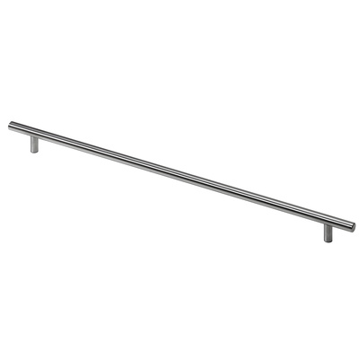 Poignée de meuble, ◘──◘ 416 mm, 13 x 475 x 38 mm, Inox, mat
