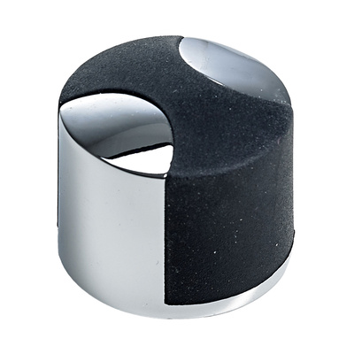 Stop-porte à coller ou à visser, Ø 34,5 x 30 mm, Acier, chromé