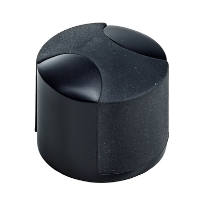 Stop-porte à coller ou à visser, Ø 34,5 x 30 mm, Acier, noir