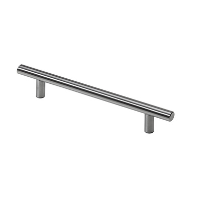 Poignée de meuble, ◘──◘ 128 mm, 13 x 190 x 38 mm, Inox, mat