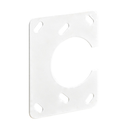 Plaque de reparation pour boîtier Ø 35 mm, 55 x 70 x 0,8 mm, Acier, blanc