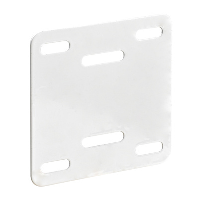 Plaque de réparation pour bras de charnière, 60 x 60 x 0,8 mm, Acier, blanc
