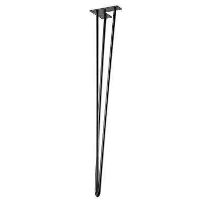 Tischbein "Hairpin", 710 x Ø 10 mm, Stahl, schwarz, matt