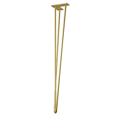 Tischbein "Hairpin", 710 x Ø 10 mm, Stahl, goldfarben