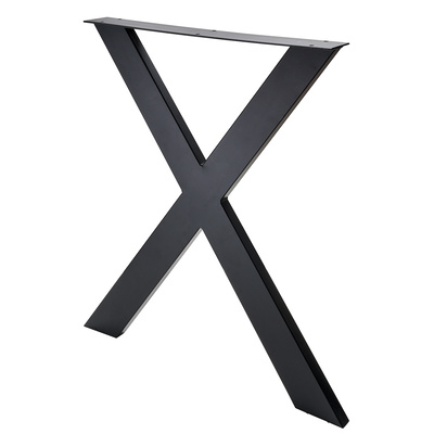 Table frame X, 710 x 600 mm, steel, matt black