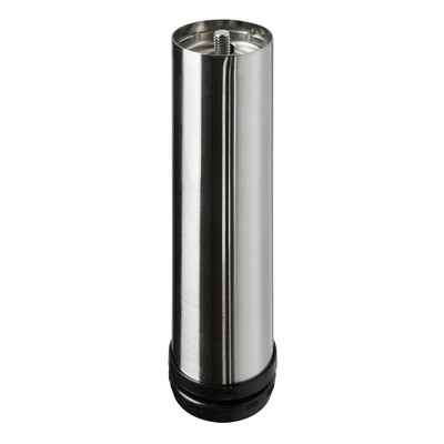 Table leg, 200 - 230 x Ø 60 mm, steel, stainless steel look
