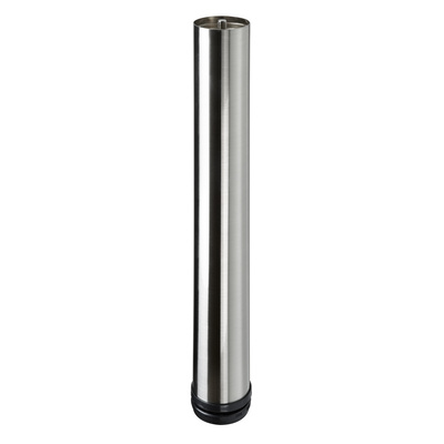 Table leg, 400 - 430 x Ø 60 mm, steel, stainless steel look