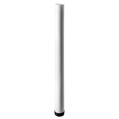 Table leg, 700 - 730 x Ø 60 mm, steel, white