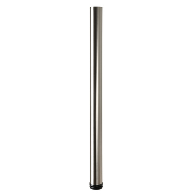 Table leg, 840 - 870 x Ø 60 mm, steel, stainless steel look