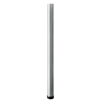 Table leg, 840 - 870 x Ø 60 mm, steel, aluminium look