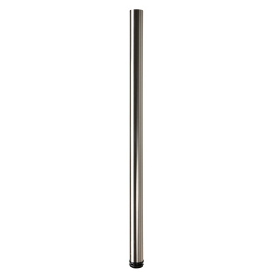 Table leg, 1100 - 1130 x Ø 60 mm, steel, stainless steel look