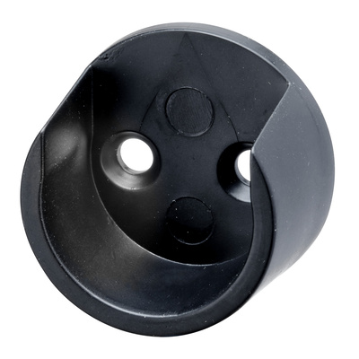 Pour tubes de penderie ronds, Ø 25 mm, Plastique noir