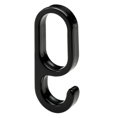 Patères pour tubes de penderie, Ø 15 / 30 mm, noir