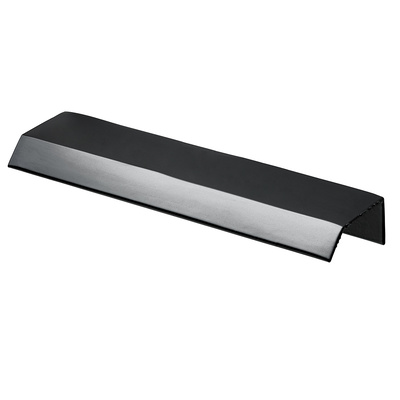 Furniture Handle, ◘──◘ 96, 145 x 18 x 35 mm, die-cast zinc, aluminium, black
