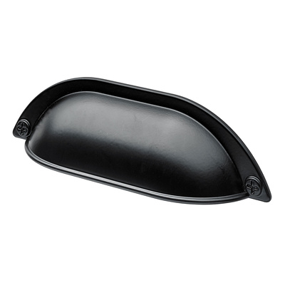 Poignée de meuble, ◘──◘ 96 mm, 36 x 25 mm, Zamak, noir