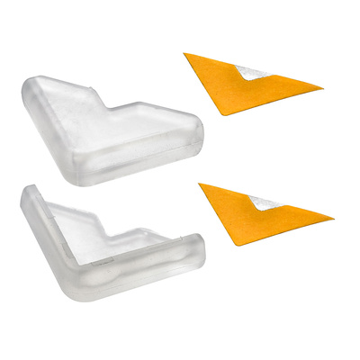 Self adhesive corner protectors, 30 x 30 x 8,5 mm, plastic, transparent