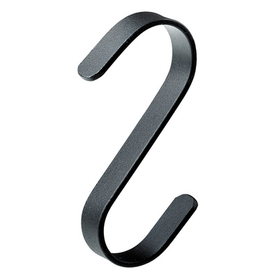 Crochet en S plat, 75 x 65 x 10 mm, Acier noir
