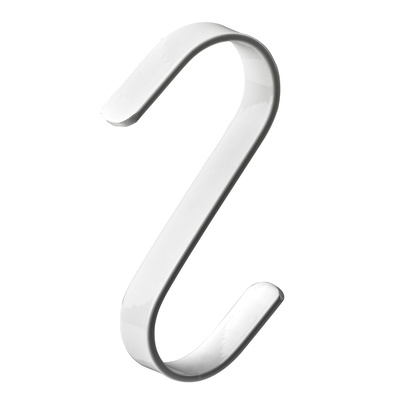 Crochet en S plat, 75 x 65 x 10 mm, Acier blanc