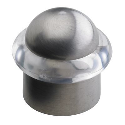 Butoir à visser, Ø 28/36 x 36,5 mm, Zamak, Aspect inox