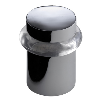 Door stop for screwing on, Ø 28/36 x 44 mm, die-cast zinc, chrome plated