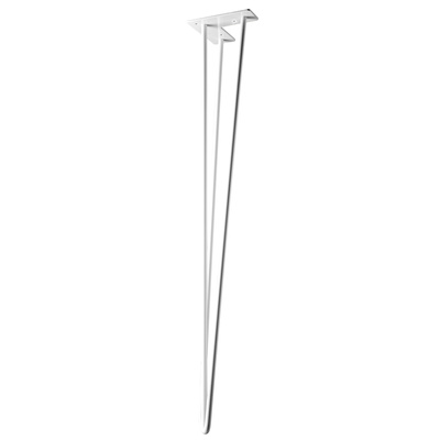 Tischbein "Hairpin", 710 x Ø 10 mm, Stahl, weiß, matt, lackiert