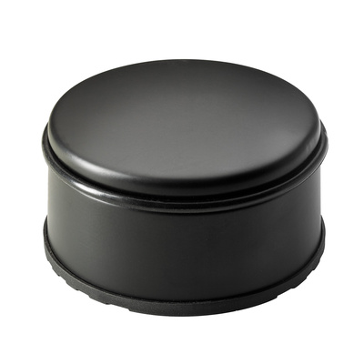 Butée de porte, Ø 108/114 x 62 mm, Acier, mat, noir