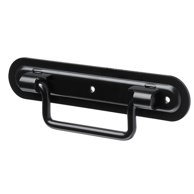 Poignées de caisse, ◘──◘ 130 mm, 162 x 32/50 x 16 mm, Acier, noir
